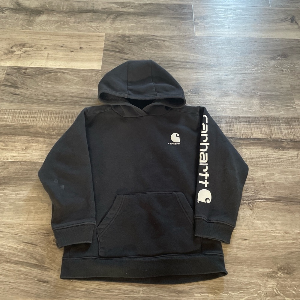 Carhartt Black Hoodie with Subtle Logo Tag
